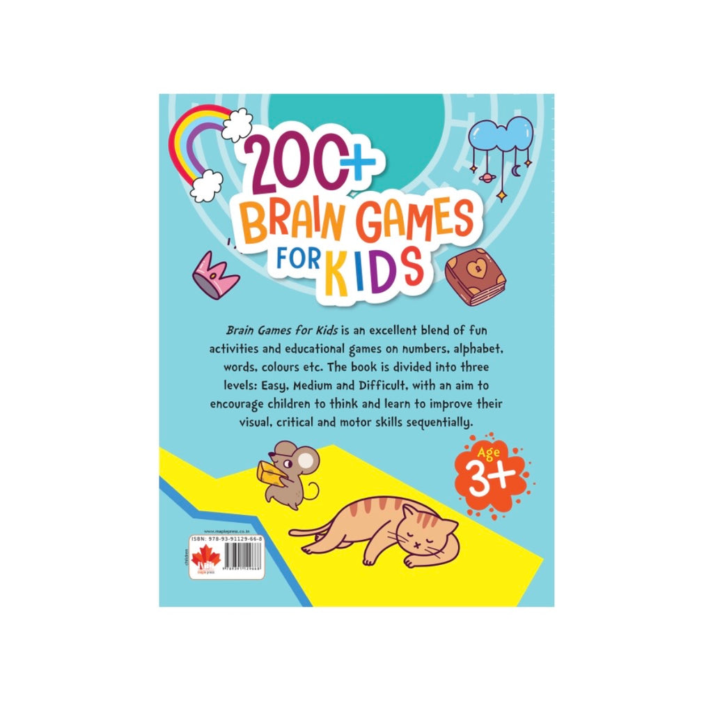 200+ Brain Games for Kids Activity Book (Age 3–10) | Fun Learning Puzzle Book
